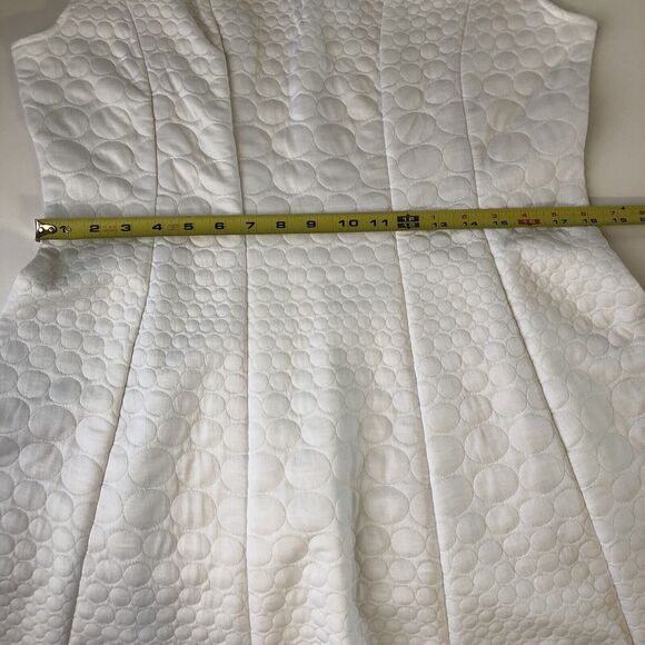 Linea Domani Limited Edition Women’s White Circle Quilt Design Dress Size 16 - Picture 7 of 15